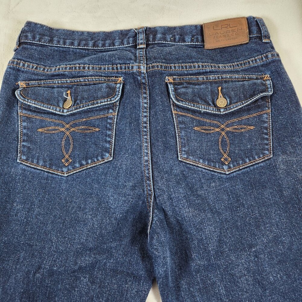 Lauren Ralph Lauren Womens Jeans Size 8 Petite Blue Denim Mid Rise Boot Cut - Picture 3 of 12